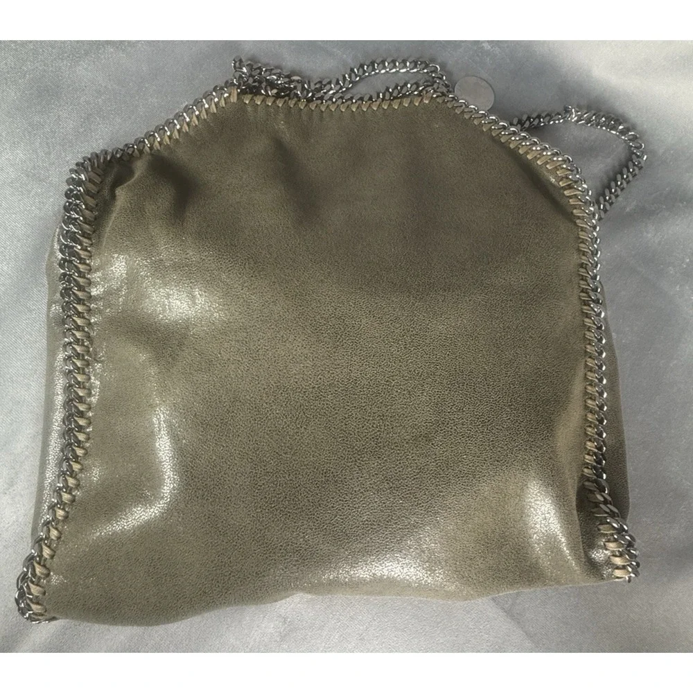 Stella McCartney Falabella Fold Over Tote Olive Shaggy Deer Chain Bag FW12